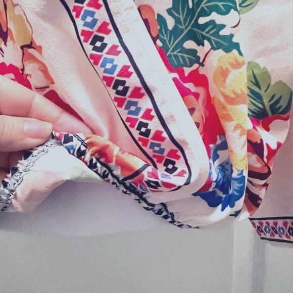 SHEIN Women's Cropped Elastic Flowy Floral Cross Over Front Size Med-Multi Col - Picture 13 of 16